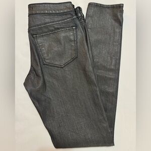 Rich & Skinny Waxed Charcoal Gray Denim Jeans Size 25